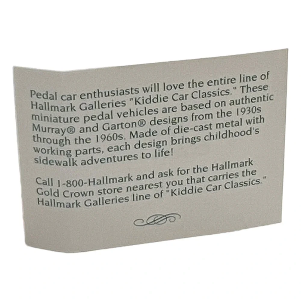 1994‎ Hallmark Murray Champion Pedal  Kiddie Car Classics Ornament 1st in Series